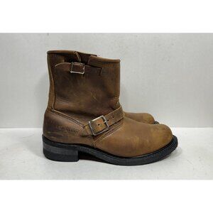 Vintage Carolina Engineer Short Brown Boots Biker 992 Men’s Size 9 Wide Shoes